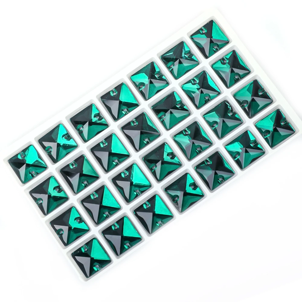 Vc nähen auf Strass quadratische Form Kristalle Flatback Kristalle für Kleidung Muschel perlen für Brautkleider Dekoration DIY – Detail 9