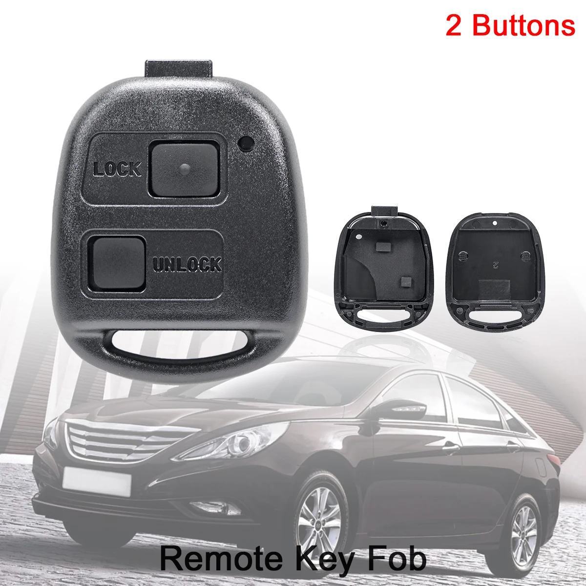 2 Button Remote Car Key Shell Case for Toyota Camry Rav4 Corolla Prado Yaris Tarago Cruiser Land Lexus RX300 ES300 LS400 GX