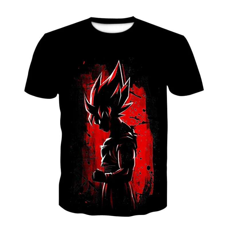 

Anime Dragon Ball Z Tshirt Men Summer Fashion Kids Clothing Baby Boys Harajuku Tops Black O-neck Short Sleeve 3d Shirts