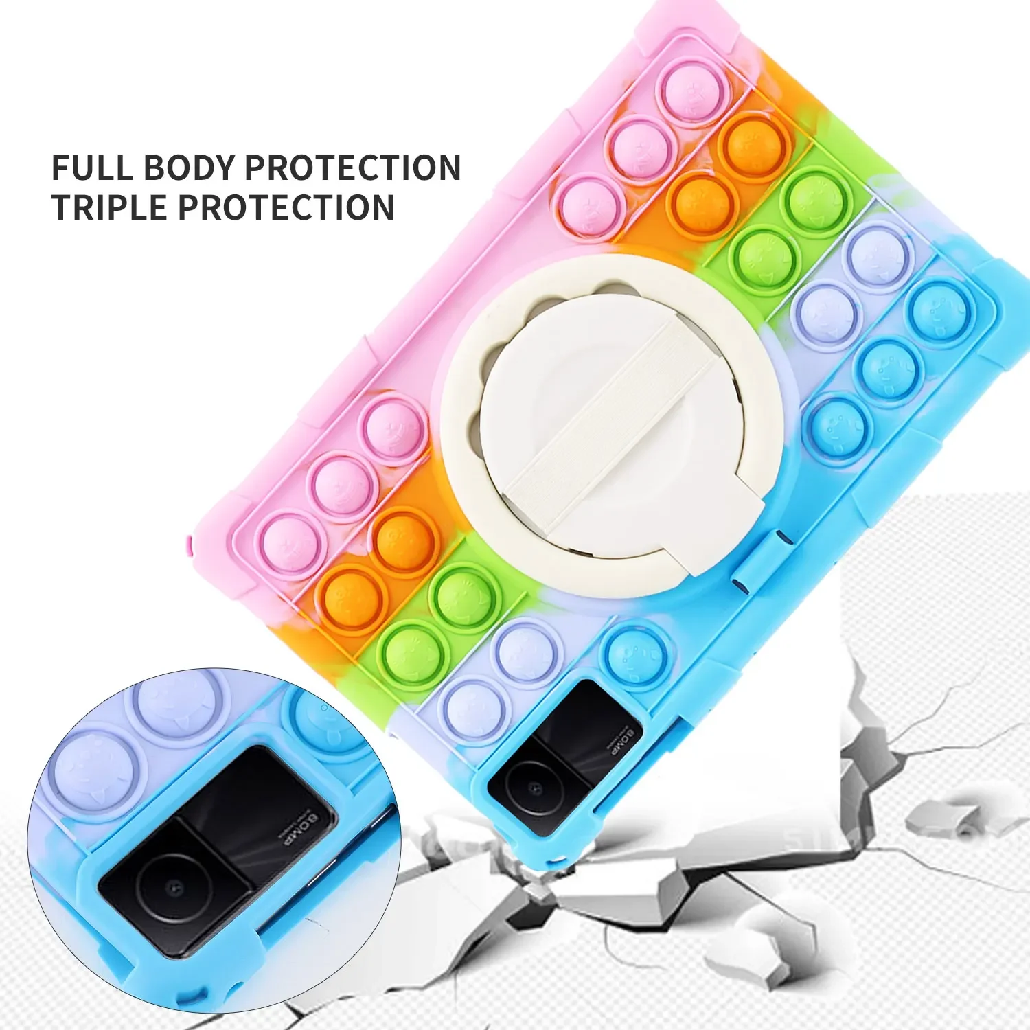 Capa de Silicone Bolha Macia para Crianças Capa para Xiaomi Redmi Pad se mi Pad 11 Pro 11 Funda e Alça de Ombro 2023 - Imagem 3