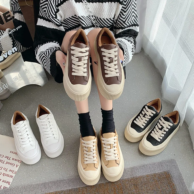 

Молодежная обувь для скейтборда, Мужская модная универсальная Студенческая Повседневная мужская обувь, новая весенняя удобная мужская обувь на толстой подошве, трендовая