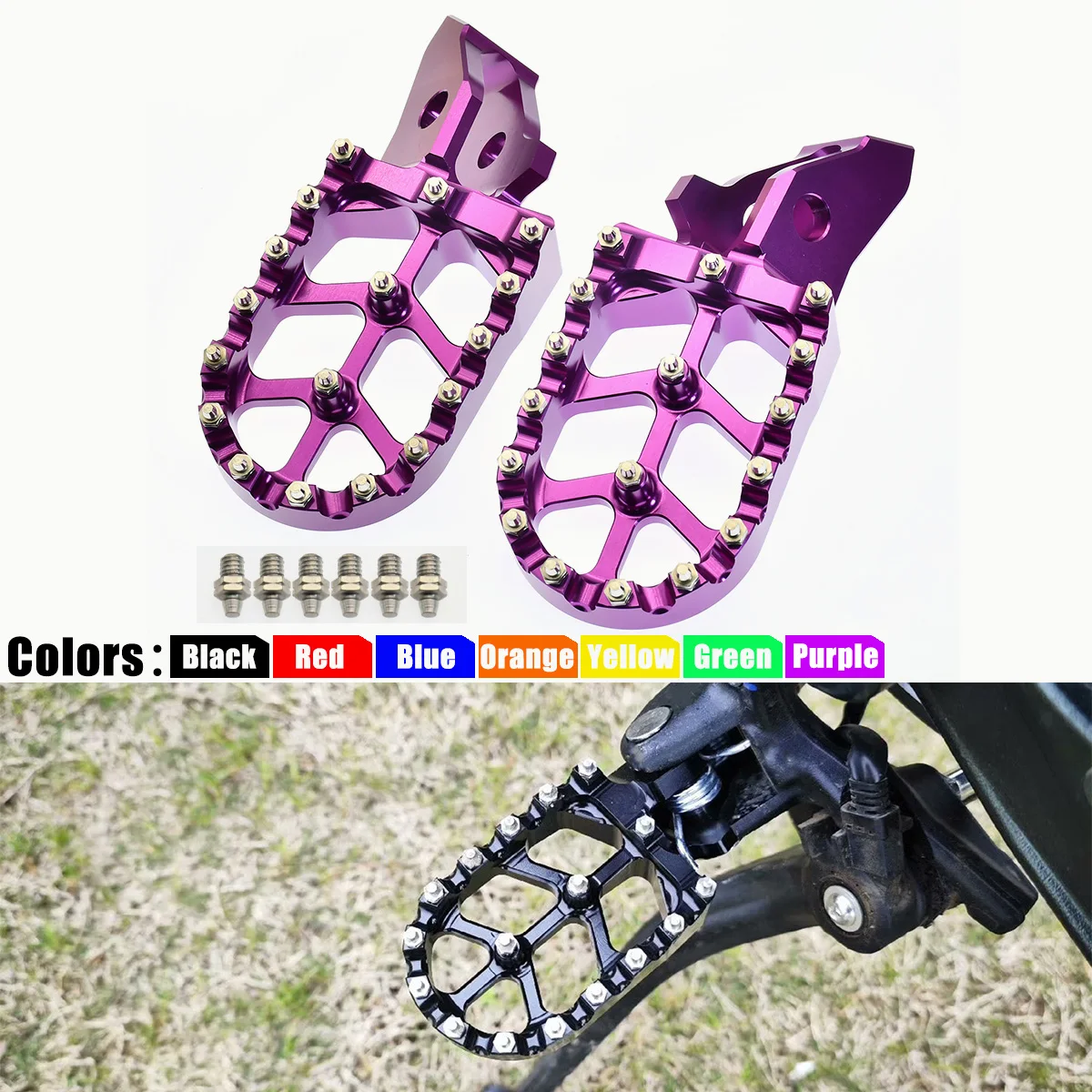 

Motorcycle Footpeg Footpedal Footrest Foot Pegs For Ultrabee Surron Sur-Ron Ultra Bee Off-Road Electric Vehicle EnduroDirt Bike