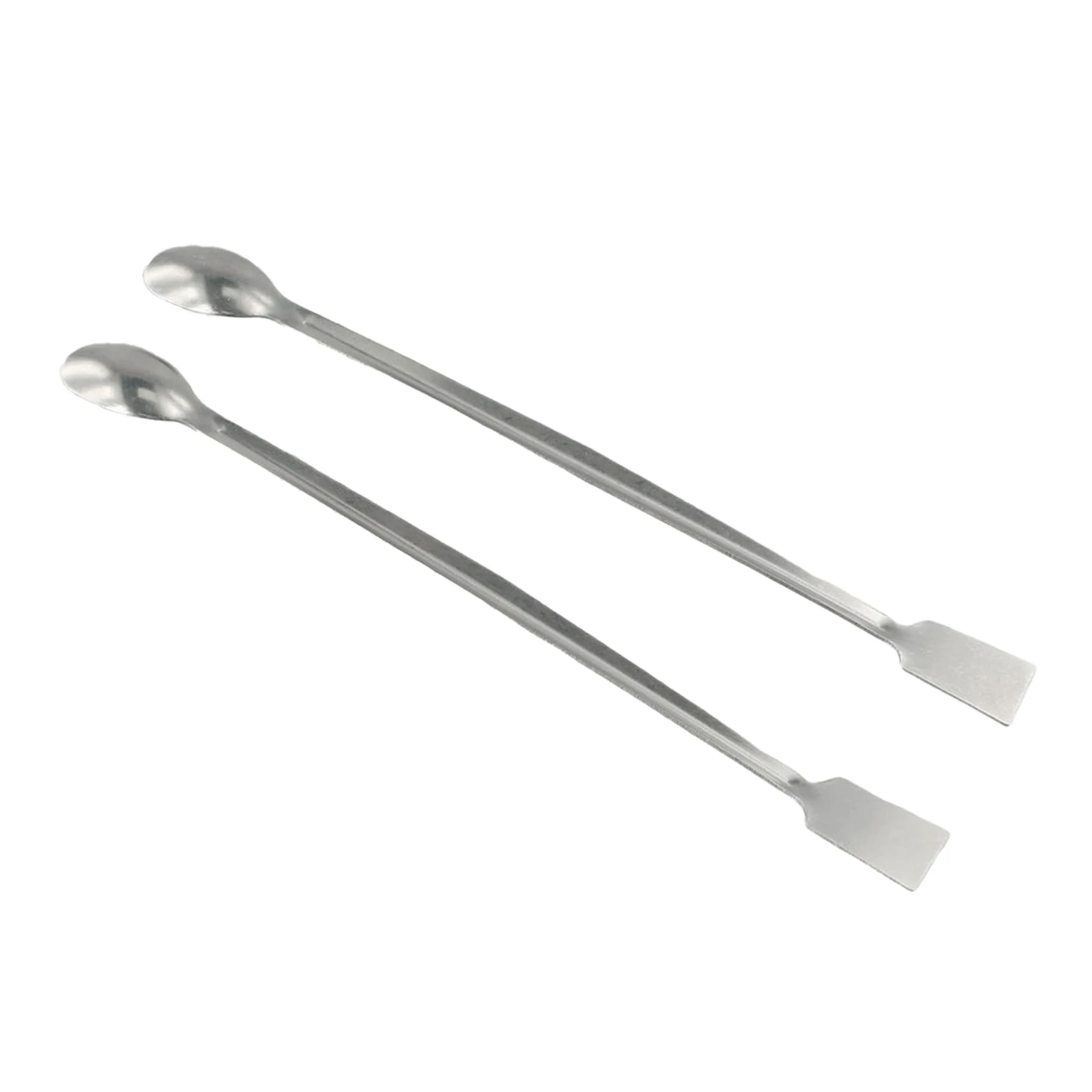 Stainless Steel Lab Sampling Spoon Spatula 20cm Double End Reagent Spoon Chemistry / Dental Experiment Hand Tool 2Pcs,lab spoon spatula