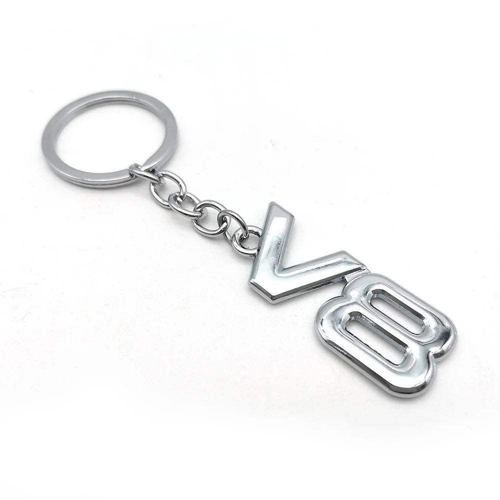 3D Metall V8 Logo Stil Auto Schlüsselanhänger Schlüsselanhänger Schlüsselanhänger Ringhalter für Ford Jeep Dodge Toyota 4Runner LAND CRUISER Chevrolet – Detail 8