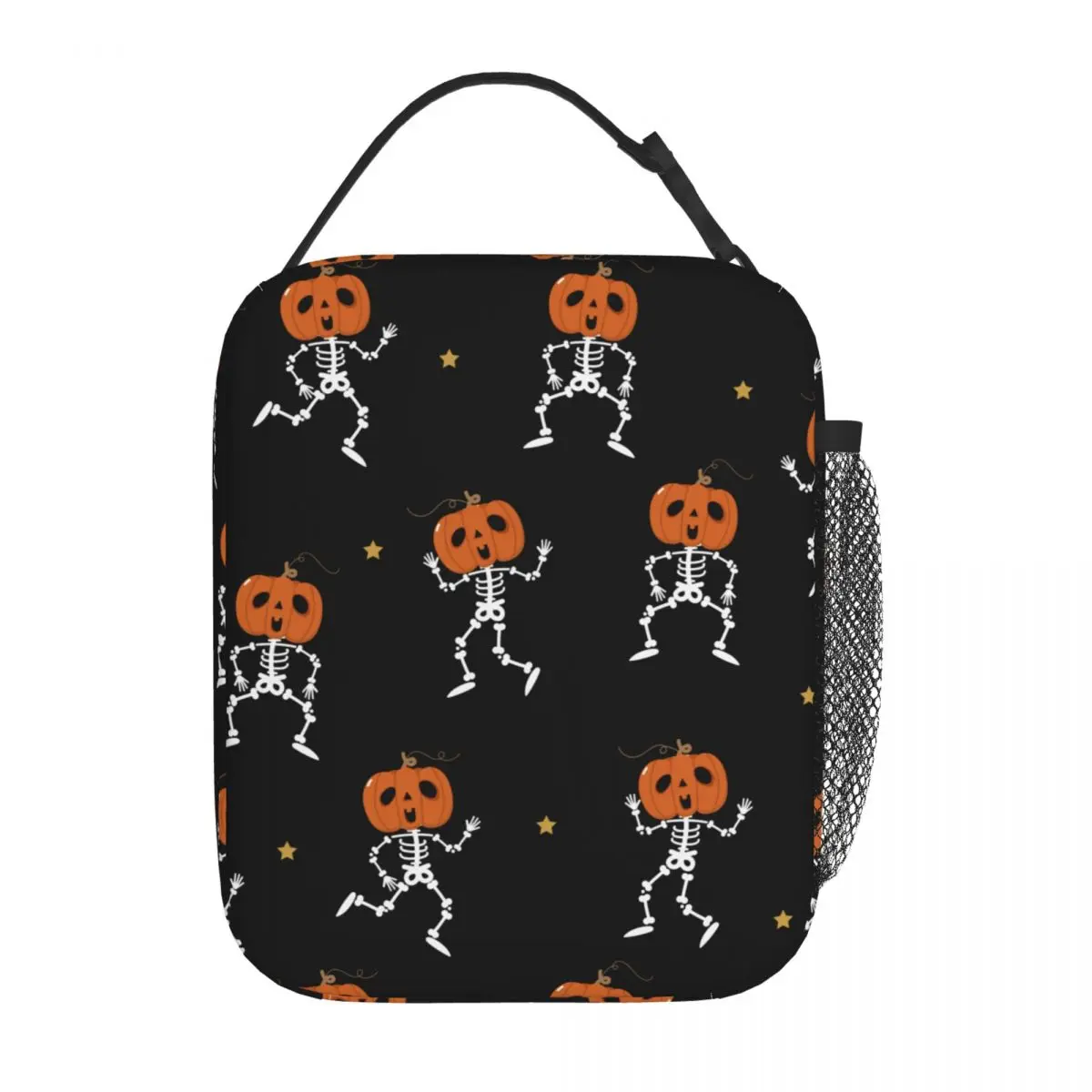 

Halloween Pumpkins Skull Insulated Lunch Bag Portable Lunch Container Cooler Bag Tote Lunch Box Work Travel Bento Pouch