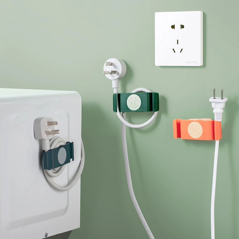 

Plug Hook Seamless Punch Free Plug Sticker Holder Wall Fixer Power Strip Holders Storage Sockets Wall Shelf Stand Holder Hanger