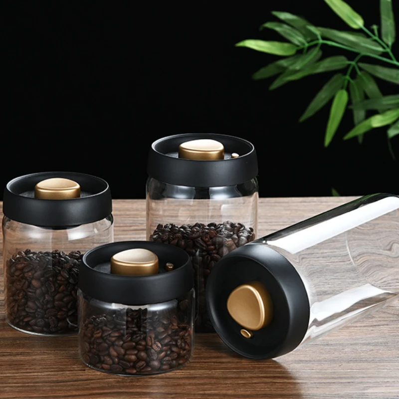 Vacuum Coffee Canisters With Airtight Lids For Coffee Tea Beans Sugar Borosilicate Glass Mason Jars Vacuum Sealer Kit