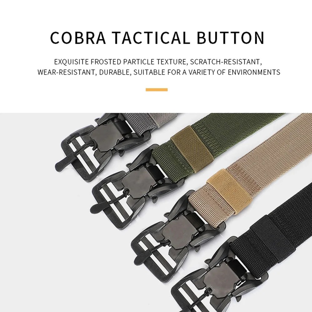Newest Automatic Magnetic Buckle Tactical Belt Mens Canvas Tactical Workwear Casual Outdoor Military Training Pants Belt For Men