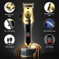 Men's Grooming Kit 3-Piece Set, Golden Balck Hair Clippers With LCD Display, USB Rechargeable, 8 Guide Combs, Trimmer And Shaver 5