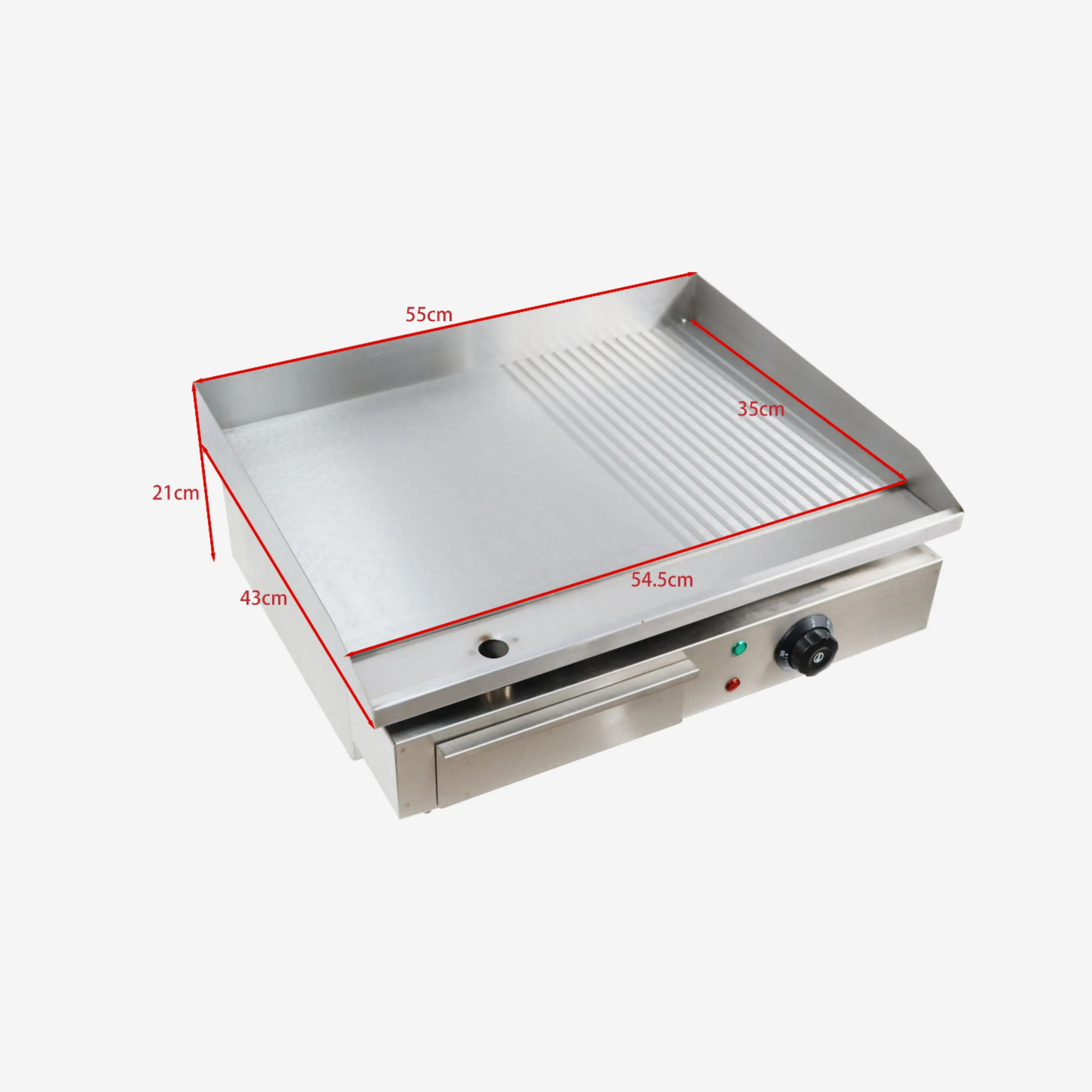 Commercial Stainless Steel Multifunctional Flat Gas Burger Griddle Grill for Restaurant Equipment CE Certification 6