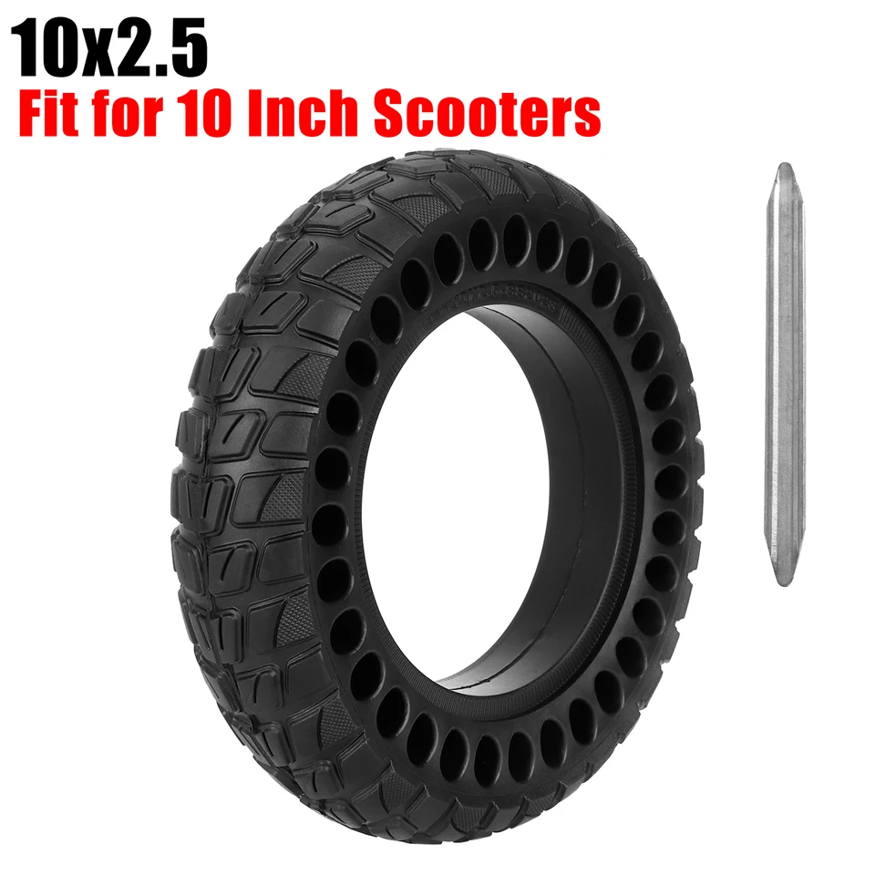 10x2.5 Inch Electric Scooter Solid Tire - Blue Honeycomb Tubeless Rubber Replacement For Xiaomi M365, Pro, 3S, Lite & More