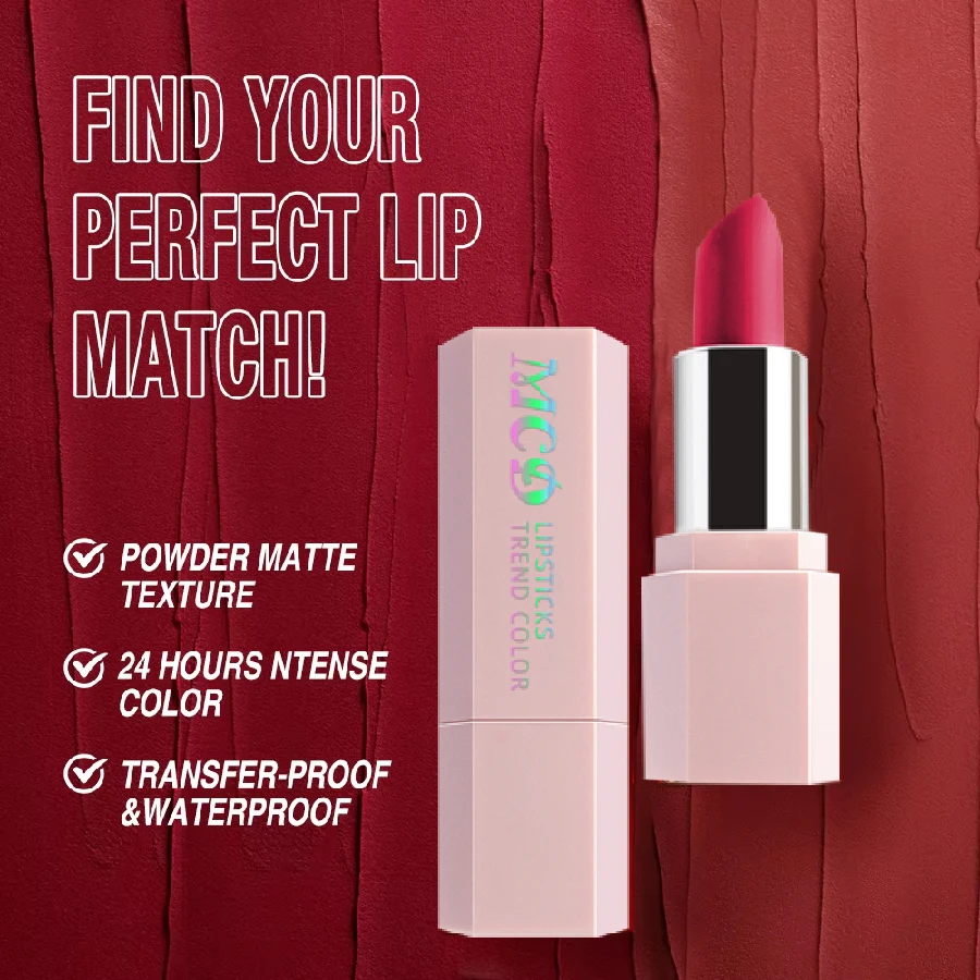 Mattes Samt Lippenstift Langhaltend Wasserfest Lippenfarbe_voghion.com