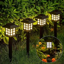 

4PCS Solar LED Lights Outdoor Waterproof Landscape Lighting Solar Lights Decorative Light for Pathway Walkway Driveway Yard Lawn