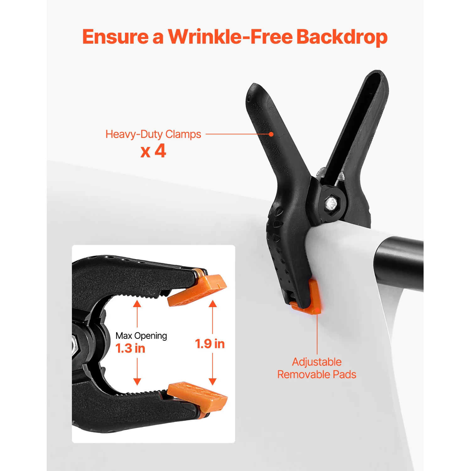 Adjustable Photo Backdrop Stand Kit for Wedding Studio Party