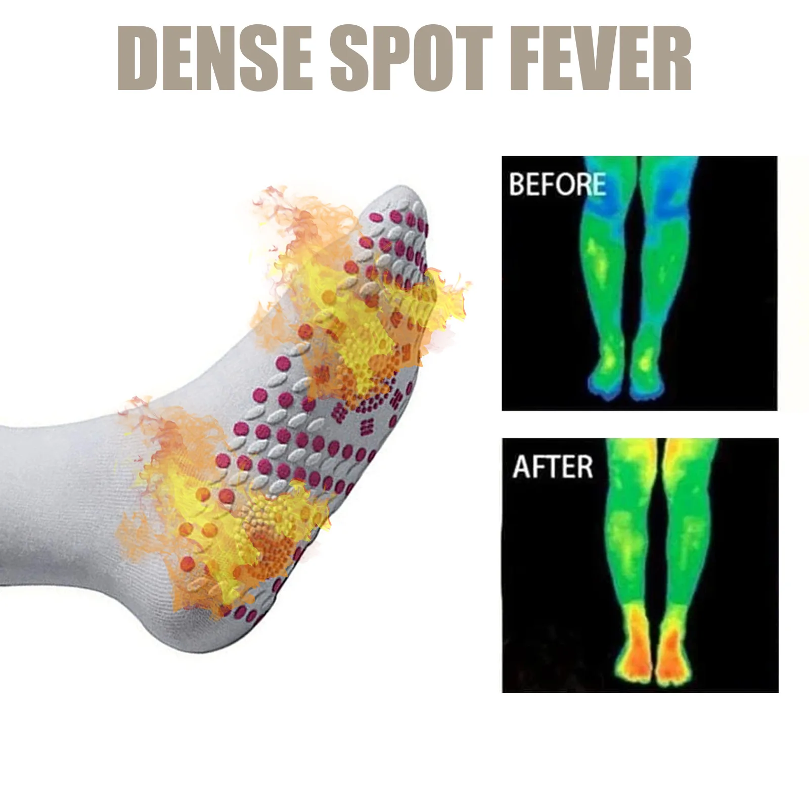 Self-Heating Massager Socks Magnetic Tourmaline Comfortable and Breathable Sport Anti-Freezing Therapy Feet Cold Socks Warm