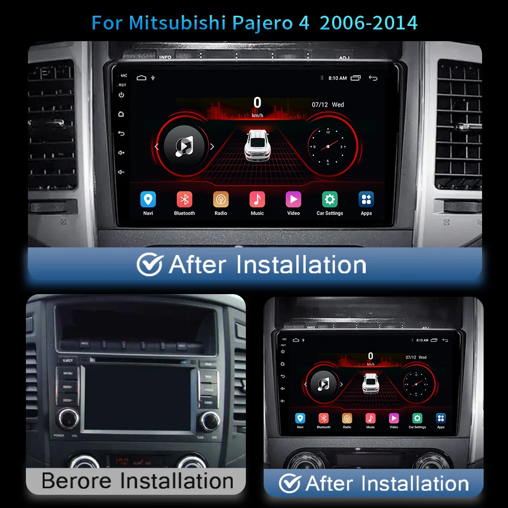   Ƽ̵  ÷̾, ̾  4 V80 V90 2006-2014  4 , GPS 2Din DVD ׷, 4G ī÷  