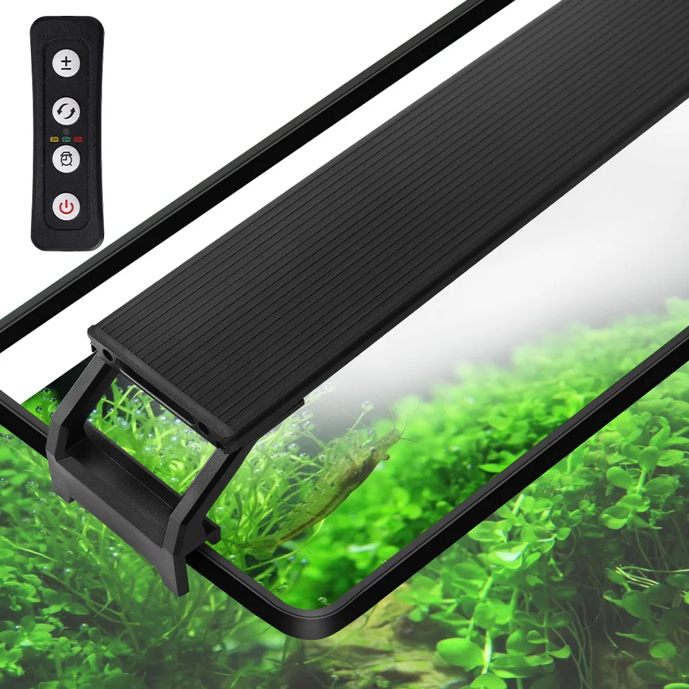 Full Spectrum Planted Aquarium LED Lighting 20-63cm 110V-240V External Controller With Extendable Brackets Fish Tank Light aquarium light aquarium lamp
