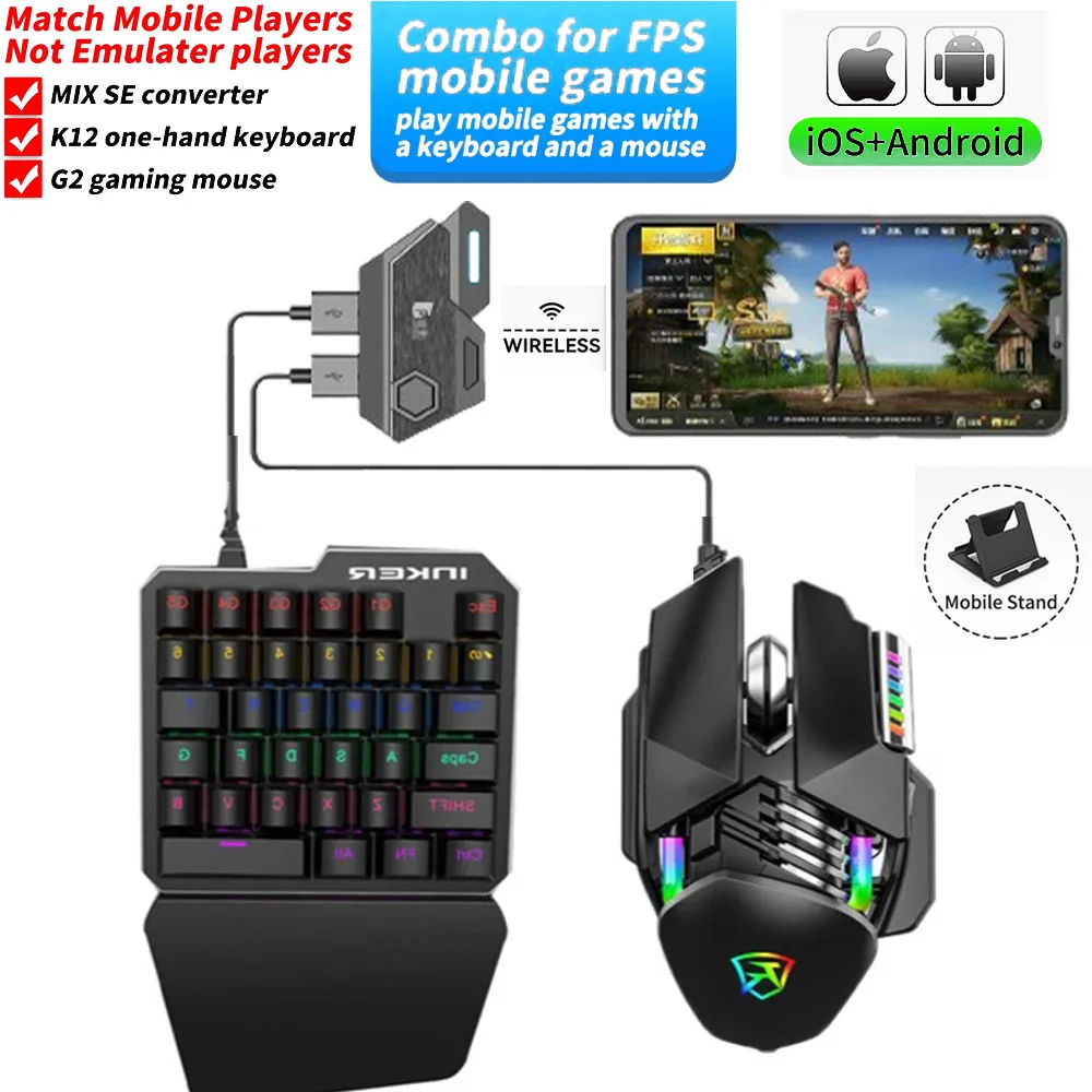 

Mix SE/Elite Mouse & Keyboard Converter Professional Game Accessories Gaming Faster Reaction for Android IOS Mobile Laptop PUBG