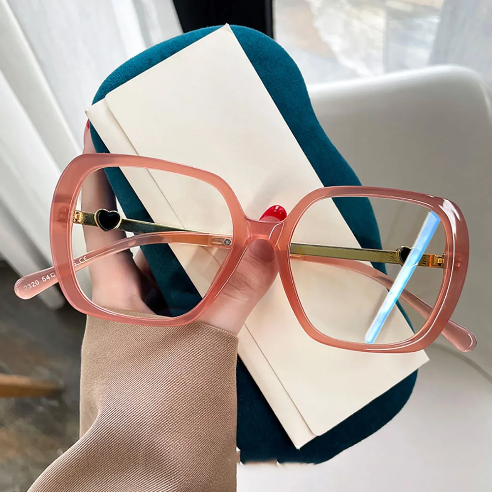 Trend Large Optical Glasses Frames Fashion Square Eyewear Frame Women Men Anti-blue Light Goggles Computer Anti Radiation
