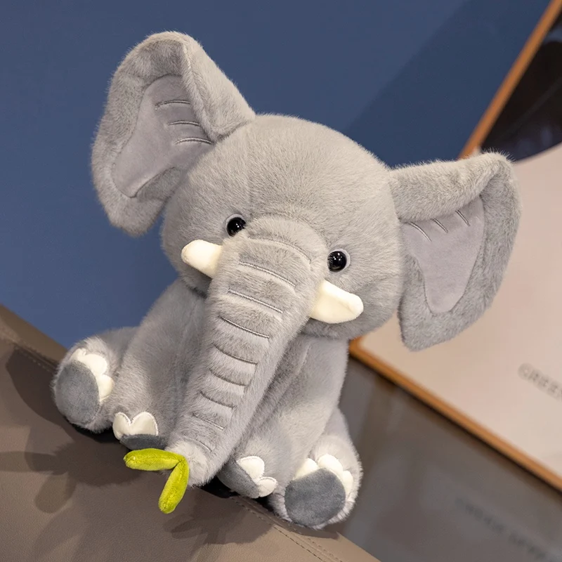Nice 1pc 25/40cm Cartoon Cute Elephant Plush Doll Long Nose Pink Grey Sitting Animal Stuffed Toy Home Decor Gift For Boys Girls