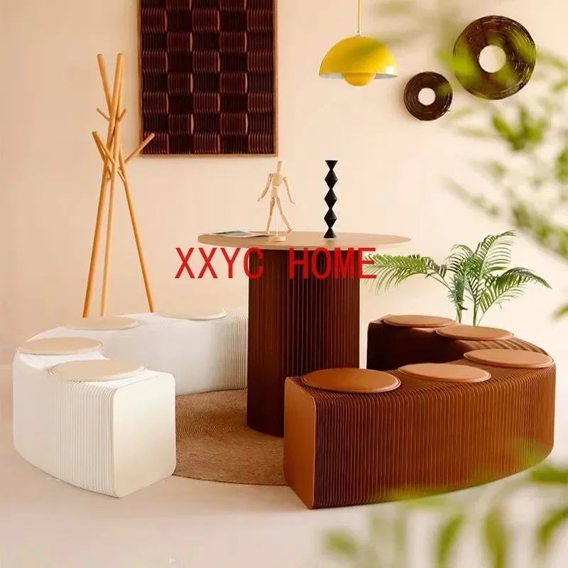 changing , Telescopic Folding Bench, Bedside , Stackable Creative Multifunctional Home Low