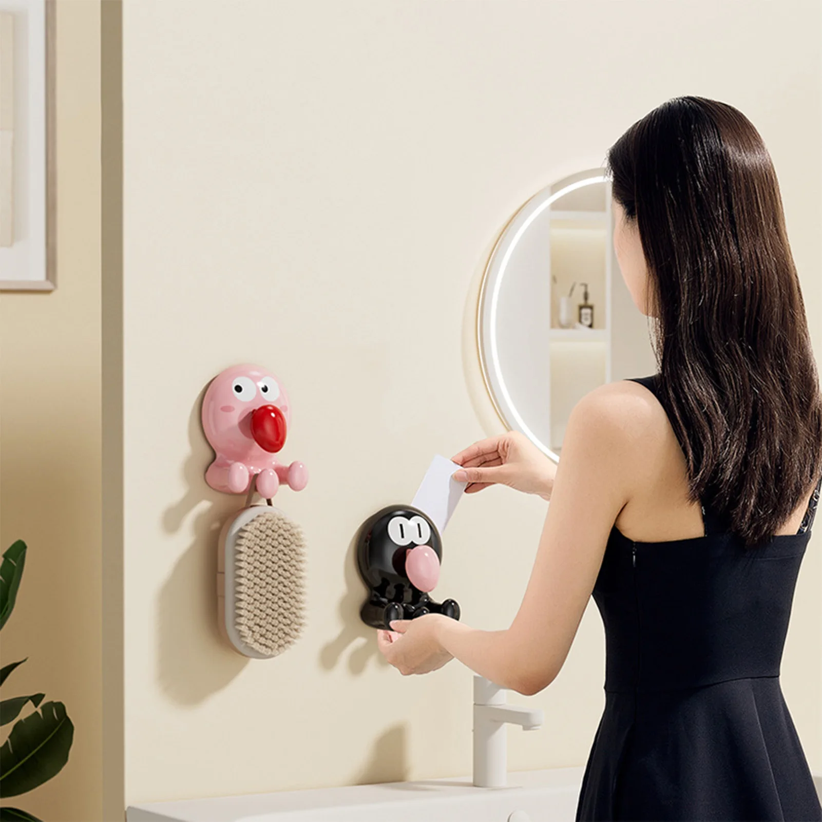 Bathroom Suction Cup Towel Hooks Waterproof Heavy Duty Strong Hooks for Window Glass Door Back Wall Use