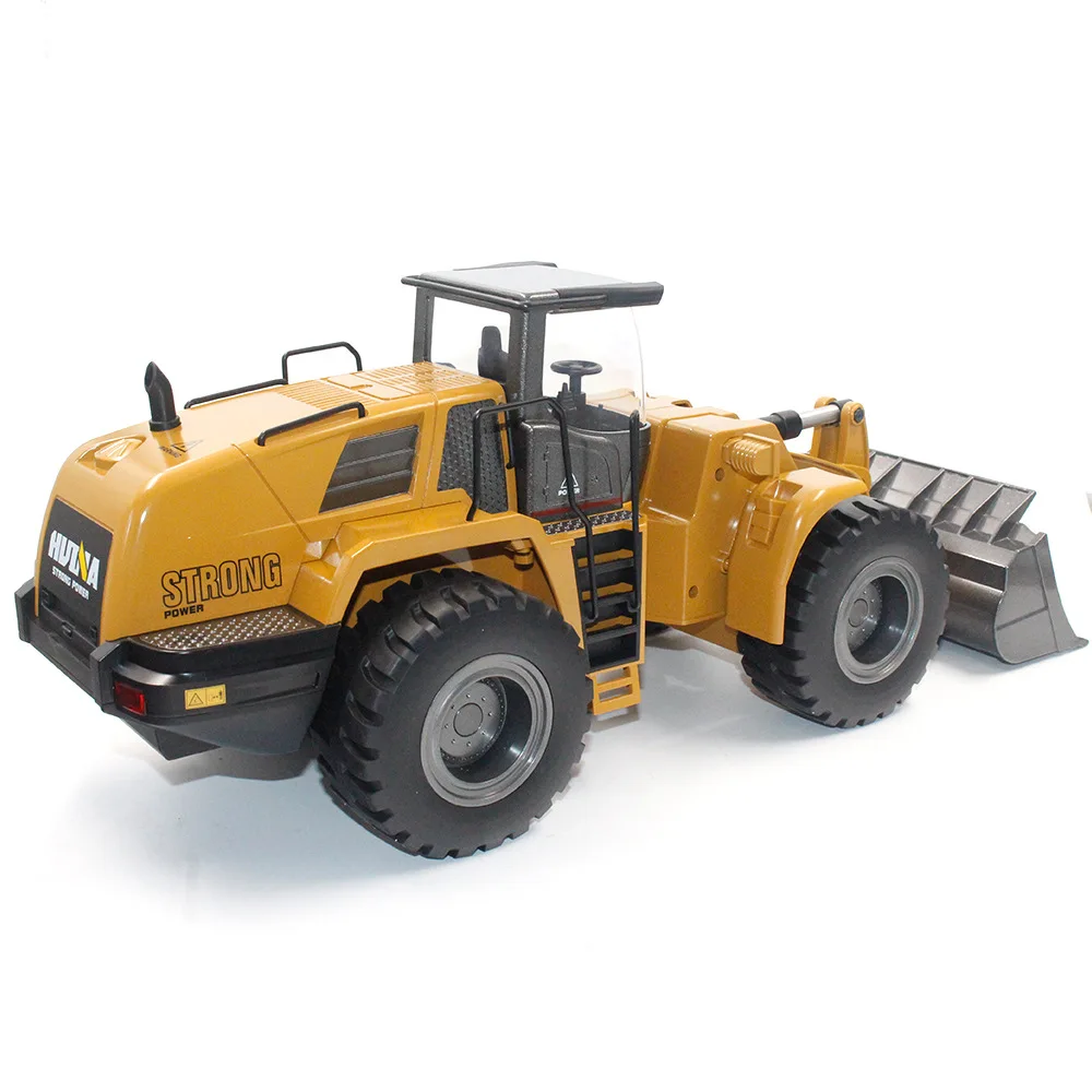 Huina 1583 22 channel alloy remote control car 1:14 simulation bulldozer engineering vehicle children's toy holiday gift 5
