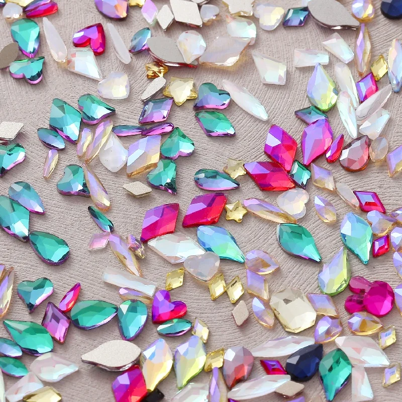 3,5 x 8 mm augenförmiger, aufklebbare, flache Rückseite, Strass-Glaszubehör, DIY-Materialien für Nägel, Schuhe, Taschen, Kleidung, Haut – Detail 8