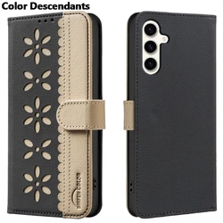 Vibrant Floral Wallet Card Holder Magnetic Leather Phone Case - Samsung S21 Plus (Black)