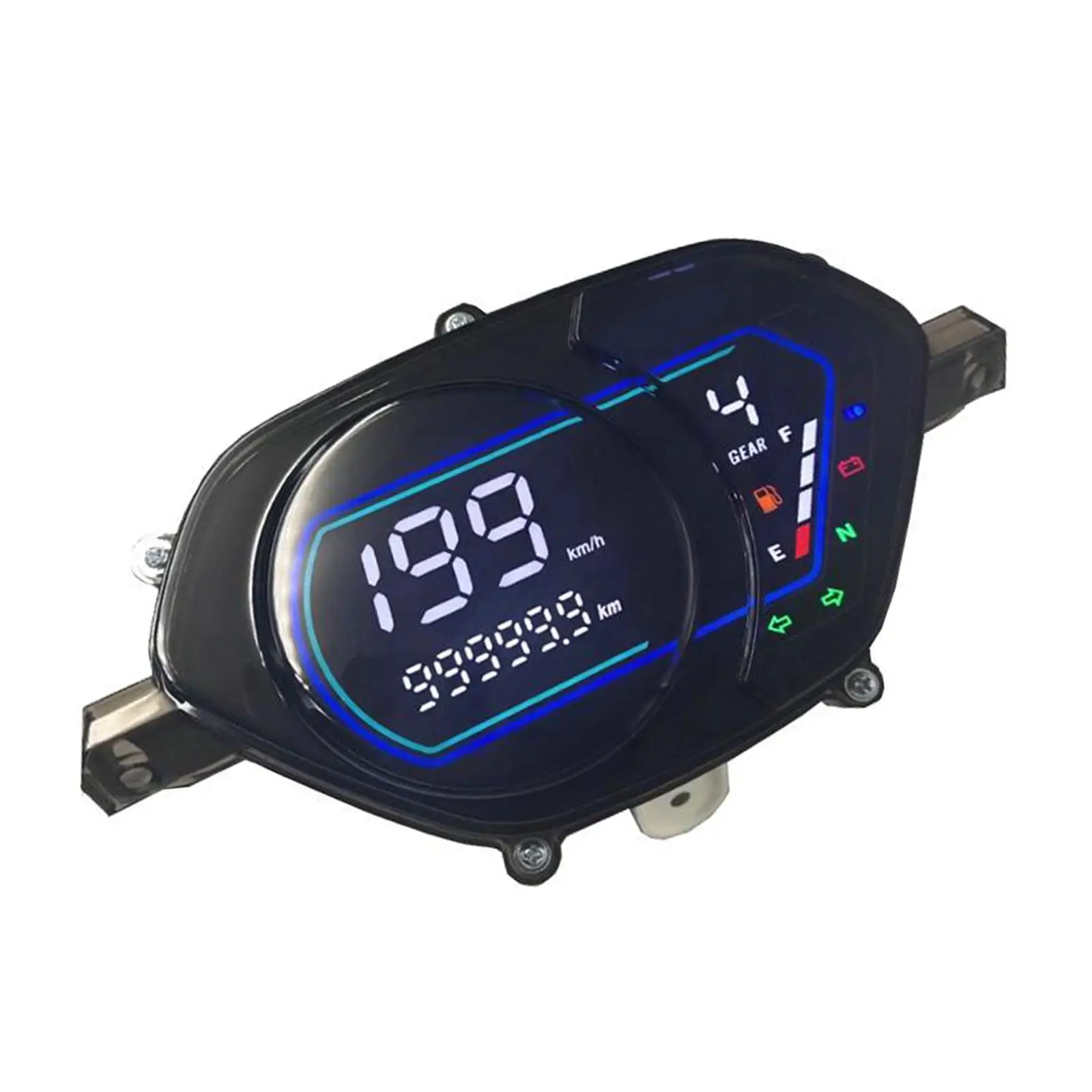 

Motorbicycle Digital Instrument Accessory Max 199km/H 12000RPM Automatically Adjustable Brightness Low Fuel Alarm Odometer Gauge
