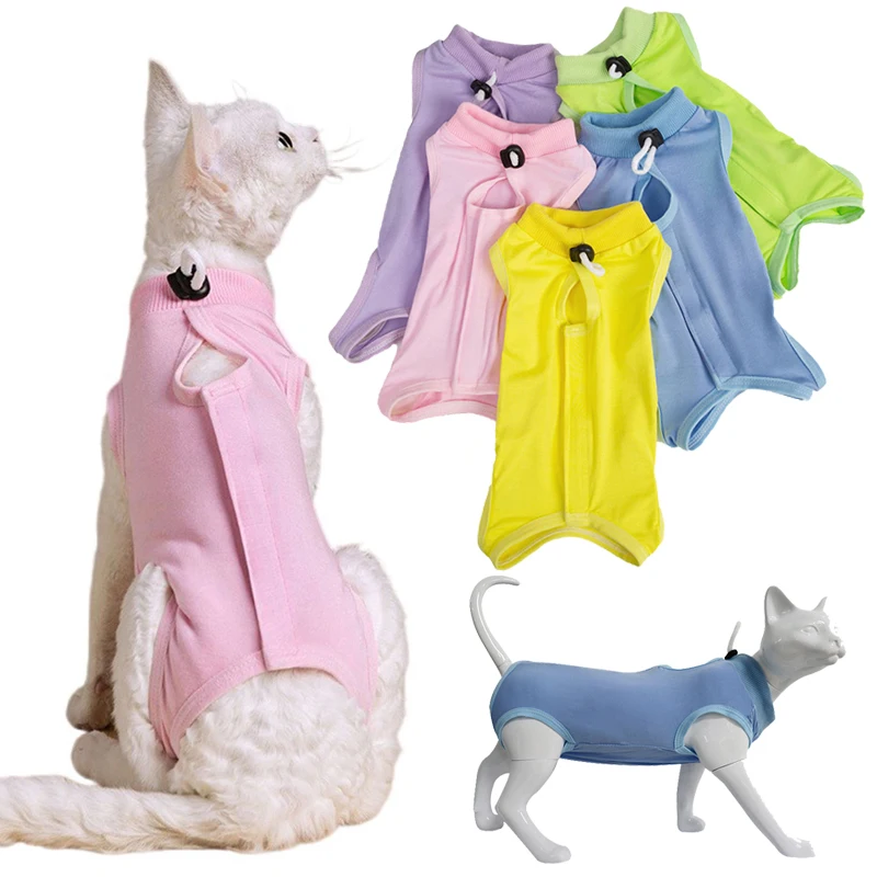 Cat Sterilization Vest For Small Medium Dogs Anti-licking Recovery Clothes Puppy Jumpsuit Kitten Sterilization Suit Cat Supplies pet clothes