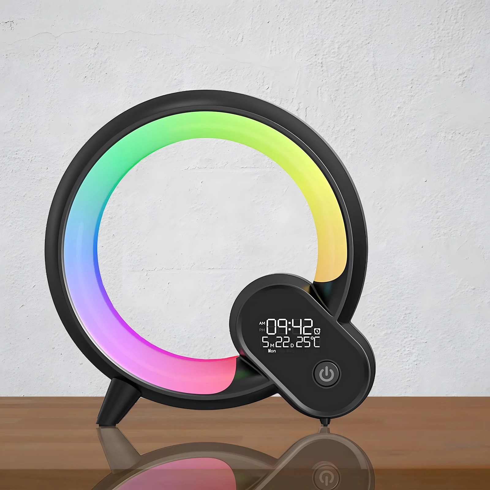 

Bluetooth Speaker LED Alarm Clock.RGB Colorful Atmosphere Night Light Lamp.Sunrise Simulation Wake Up.10W Wireless Phone Charger