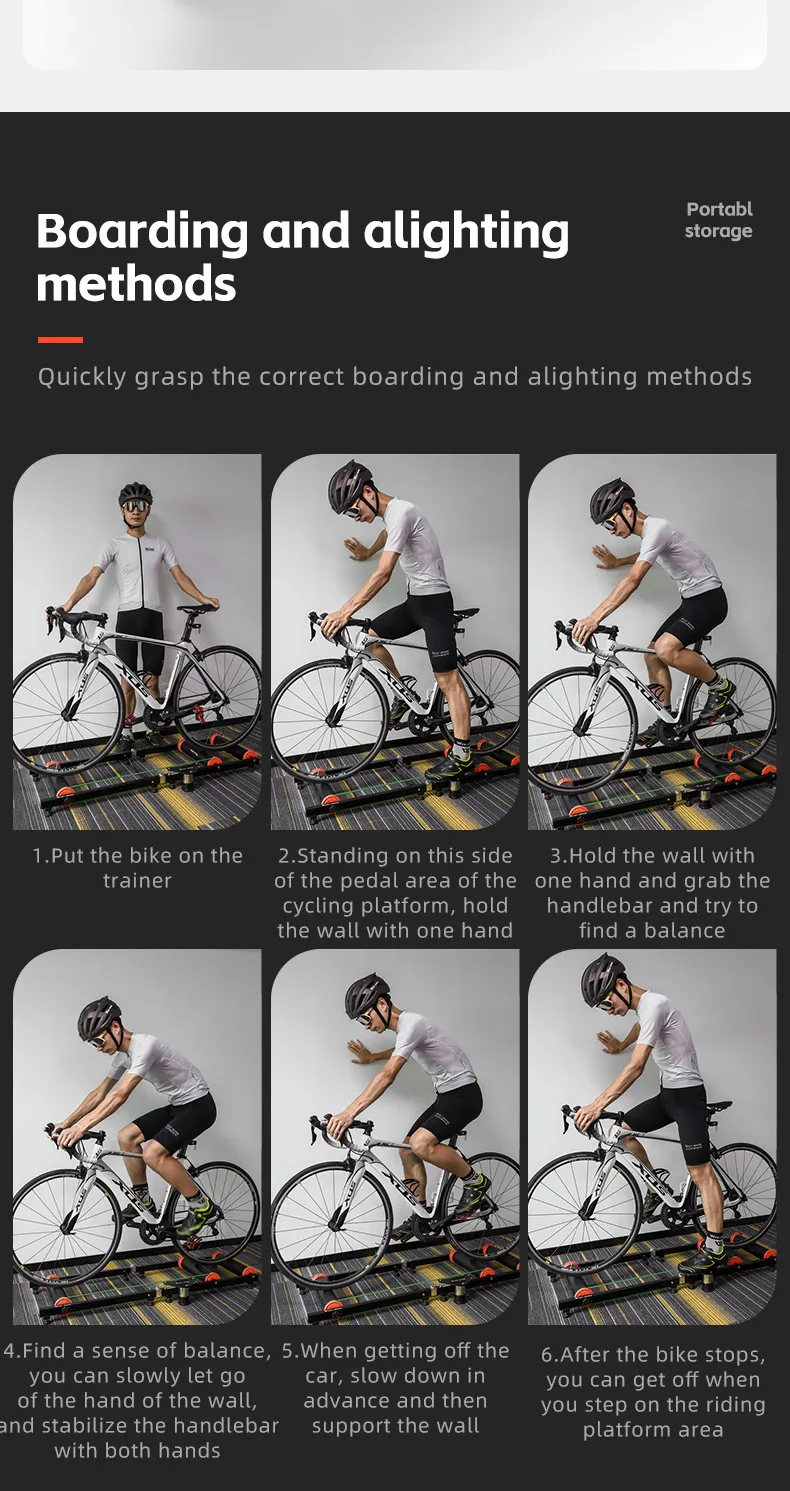 WEST BIKING Roller-Fahrradtrainingsplattform Professioneller Indoor-Fahrradtrainer Faltbarer Verstellbarer MTB-Rennrad-Rollentrainer – Detail 17
