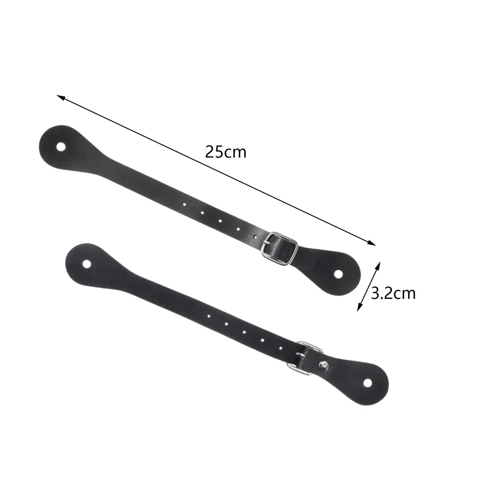 Spur Straps Spur Belt 2Pcs Man Woman with Metal Buckle PU Leather Adjustable for 6