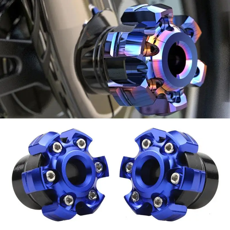 1 Pair Front Fork Frame Sliders Shock-absorbing Scooter Moped CNC Aluminum Front Fork Cup Protector Motorcycle Accessories