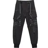 Techwear Functional Cargo Pants Men Fashion Tactical Ribbons Design Trousers 2025 Spring Hip Hop Streetwear Pants Black 5