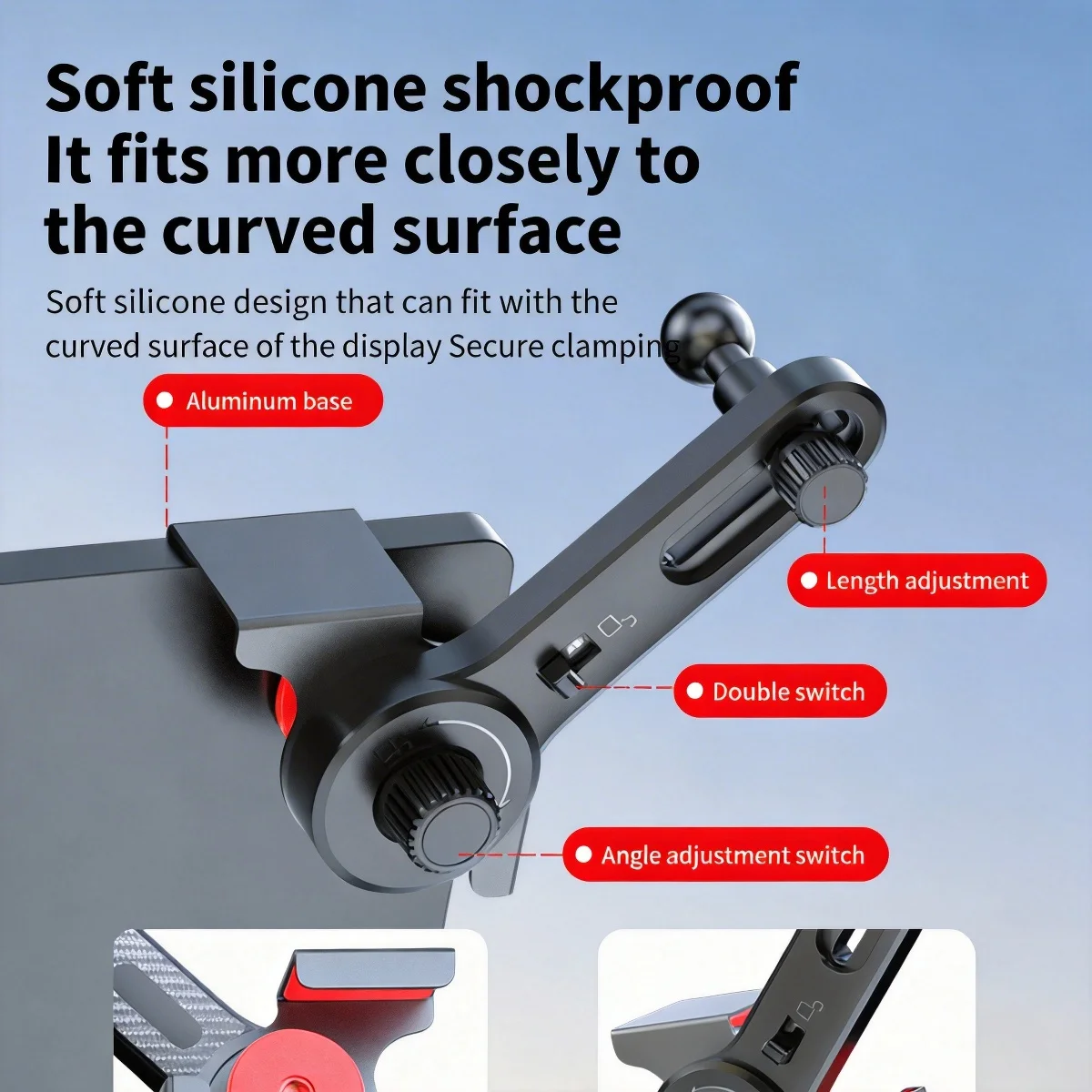 Universal Magnetic Car Phone Holder - 360° Rotatable Foldable Clip-On with Strong Magnet