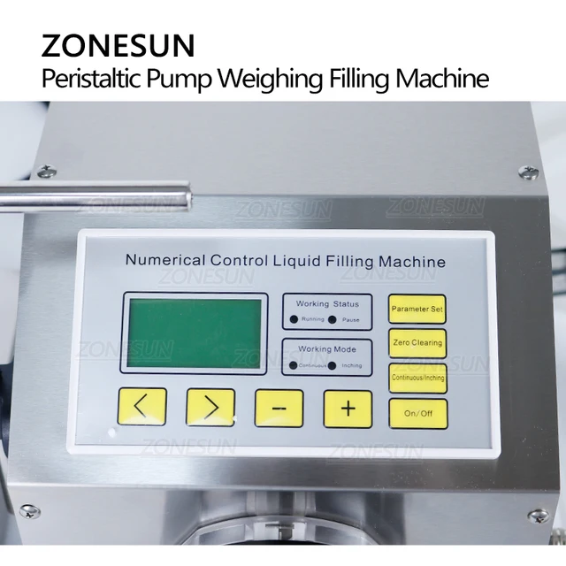 ZONESUN Semi-Automatic Peristaltic Pump Liquid Filling Machine for Beverage, Perfume, Lotion Filler ZS-PP531W 2