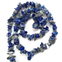 Natural Stone Beads for Jewelry Making - Irregular Crystal Quartz Gravel Beads, 16 - Inch Strand (Lapis lazuli)