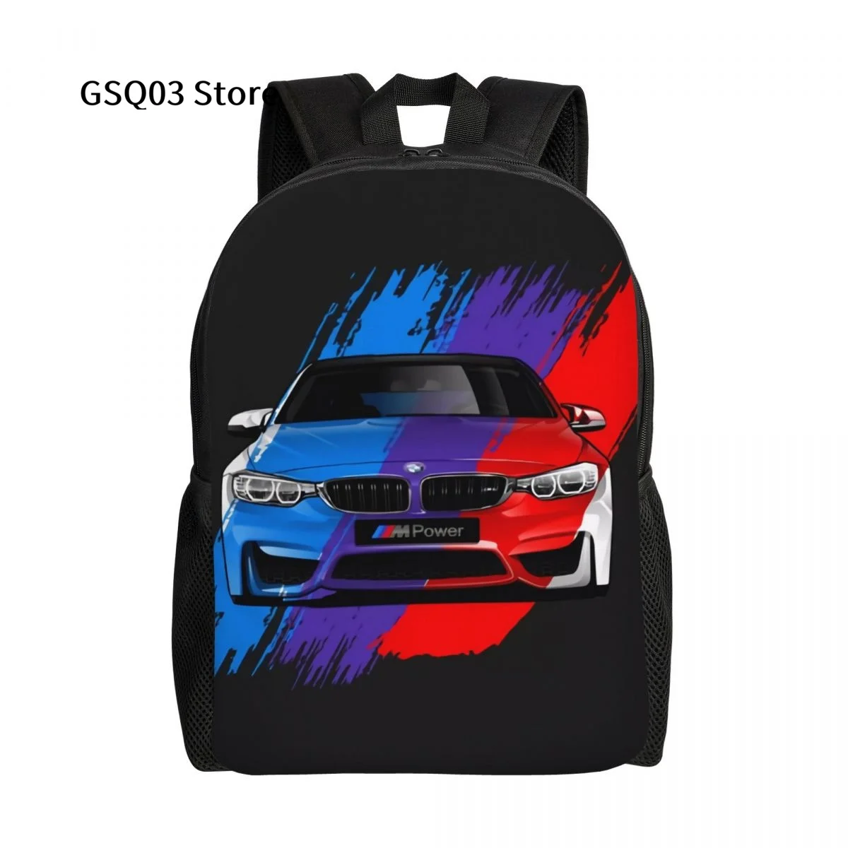 

B-BMW рюкзак для девочек и мальчиков, для взрослых, 15 дюймов, с двойным ремешком, школьная сумка через плечо, водонепроницаемая, подходит для ноутбука