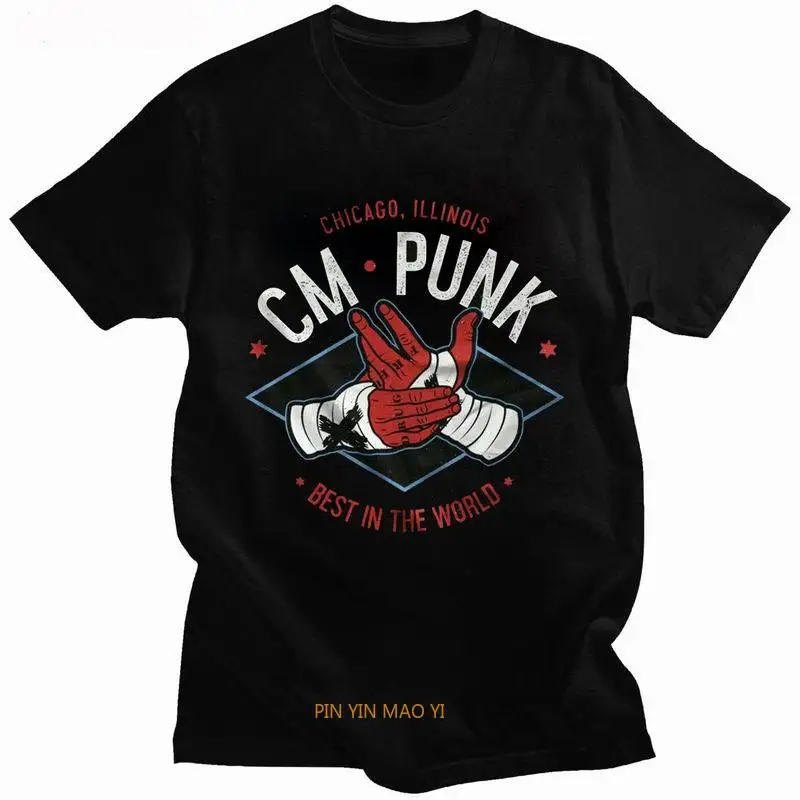 Camiseta Punk de manga corta para hombre, ropa de calle de verano, color blanco, clรกsico