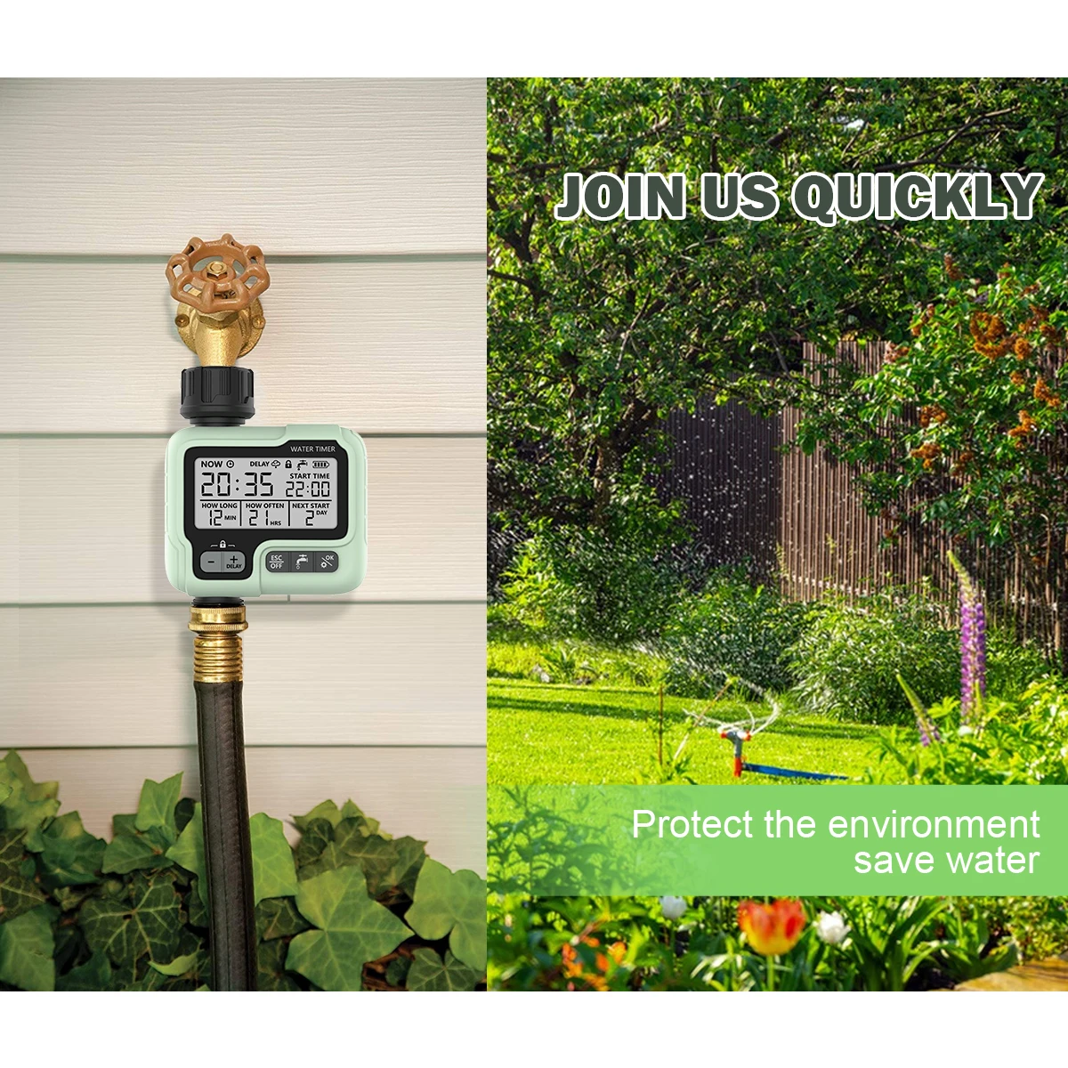 HCT-322 automatische Wasser timer Garten digitale Bewässerungs maschine intelligente Sprinkler im Freien verwendet, um Wasser und Zeit zu sparen — изображение 6