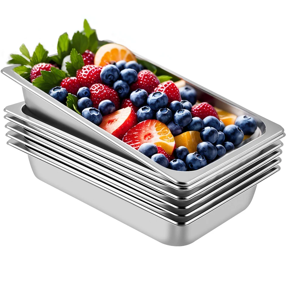 VEVOR Stainless Steel Steam Table Pans Set