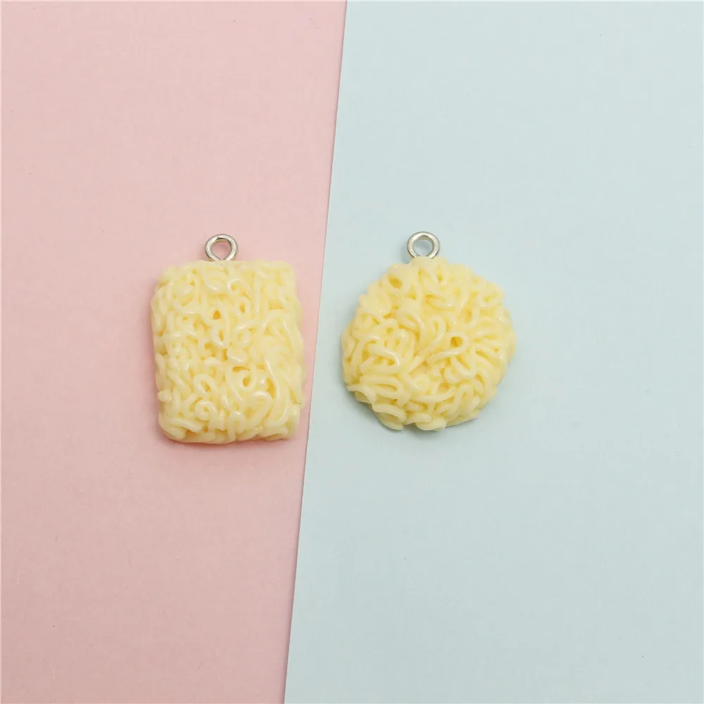 

10Pcs Simulation 3D Instant Noodles Food Charms Cute Resin Pendant Charms for Earring Bracelet Keychain Diy Jewelry Making