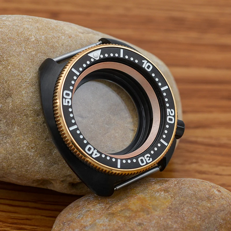 Mod Black Seiko Skx 6105 6309 Case Fit Abalone Turtle Watch Nh35 Nh36 4R Japan Movement Cover Posteriore Trasparente Custodie Per Orologi