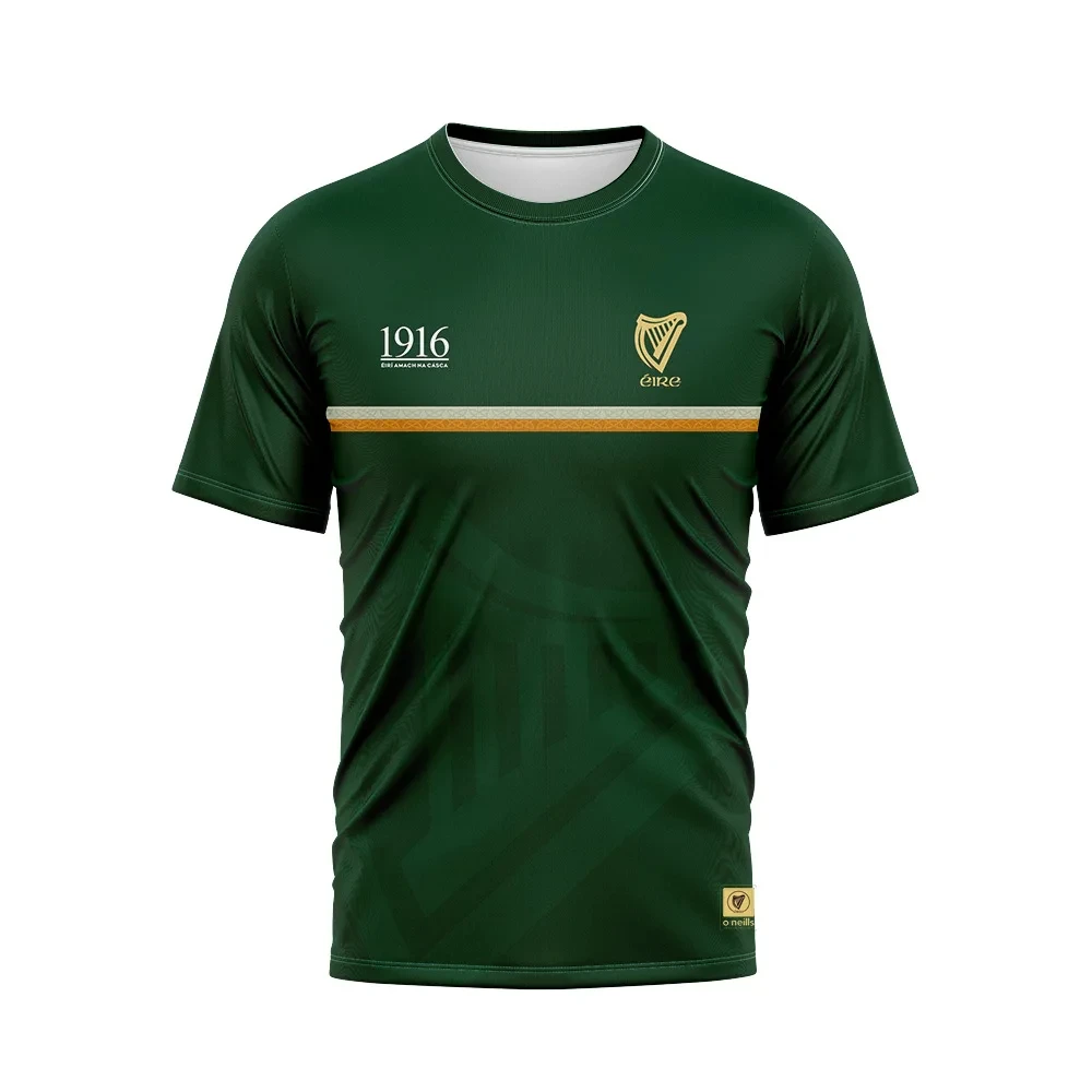 Men's European and American Sportswear Men's T-shirt GAA New 1916 Jersey Commemorative Board Rugby Shirt Short Sleeve T-shirt 2