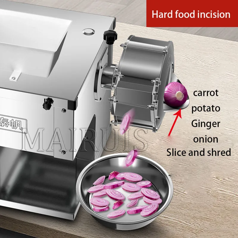 Description Picture 4 of itemCommerce Meat Vegetable Cutter Machine Electric Multifunction Stainless Steel Shred Knife  Food Slicer