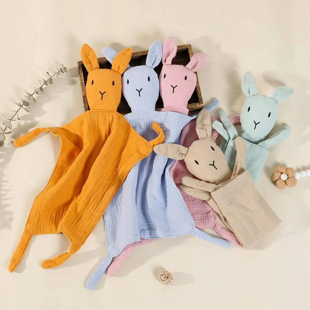 Baby Cotton Muslin Blanket Cute Cat Doll Infant Kids Sleep Appease Towel Children Rabbit Saliva Scarf Cotton Muslin Blanket Cotton Blanket Swaddle Blanket Cotton Swaddle Cotton Gauze Blanket