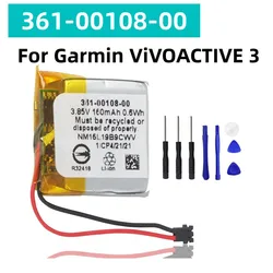 361-00108-00 Original Replacement Watch Battery 160mAh 361-00108-00 For Garmin Vivoactive 3, Vivoactive 3 Music + Tools