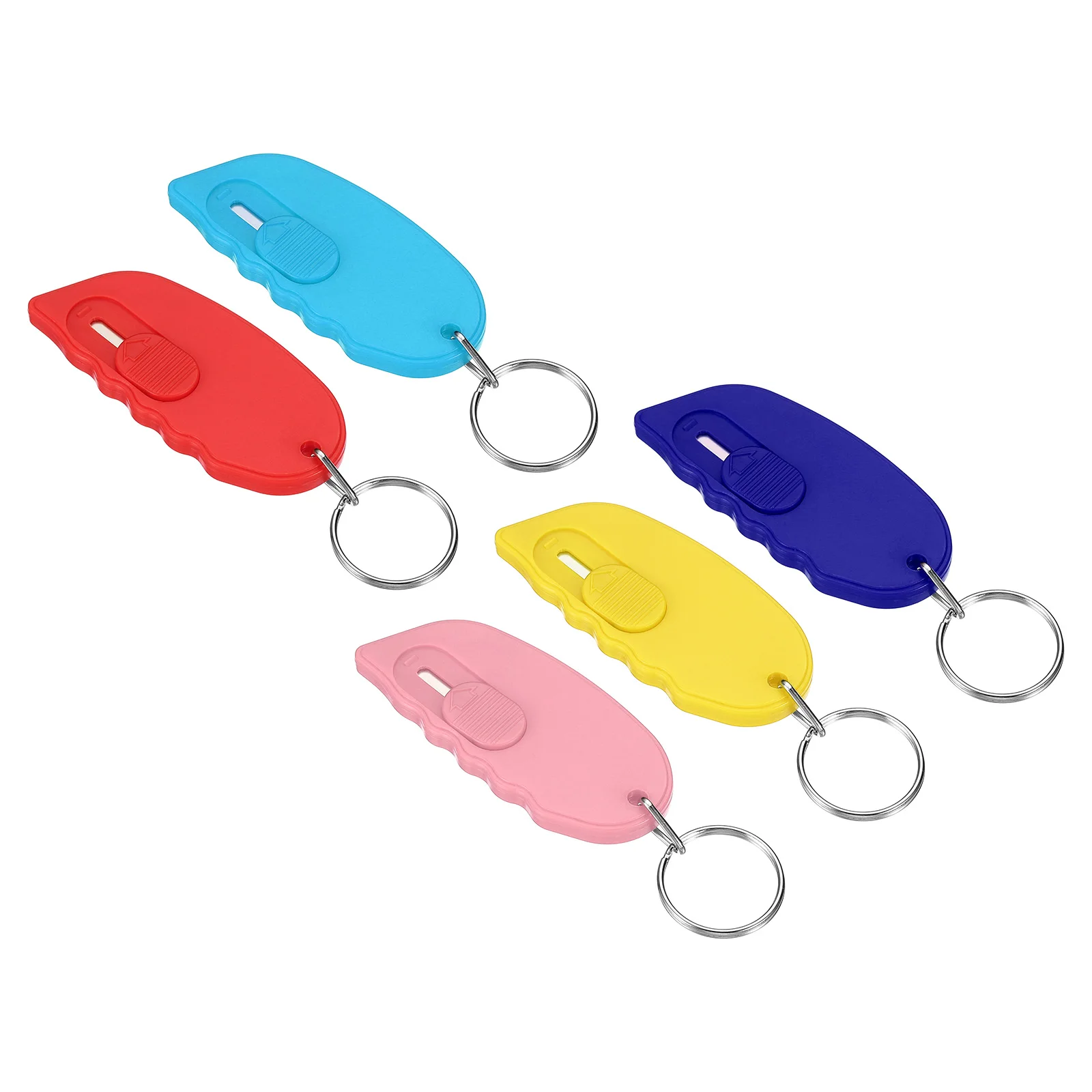 5Pcs 5 Colors Mini Portable Box Cutter Package Opener Small Utility Office Letter Opener for Box Envelope Open Paper Cutting DIY